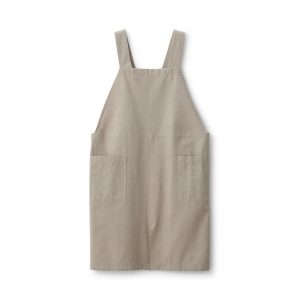 Plain Weave Cotton Shoulder Strap Apron - S-M
