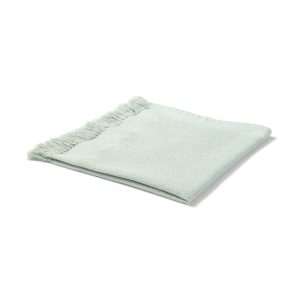 Indian Cotton Multipurpose Cloth with Fringes - Light Green