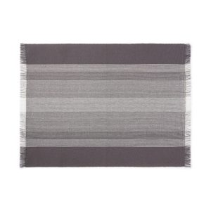 Indian Cotton Rib Placemat - Charcoal Grey