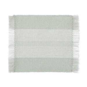 Indian Cotton Rib Coaster - Light Green