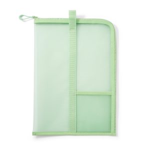 Nylon Mesh Vertical Document Case - Green