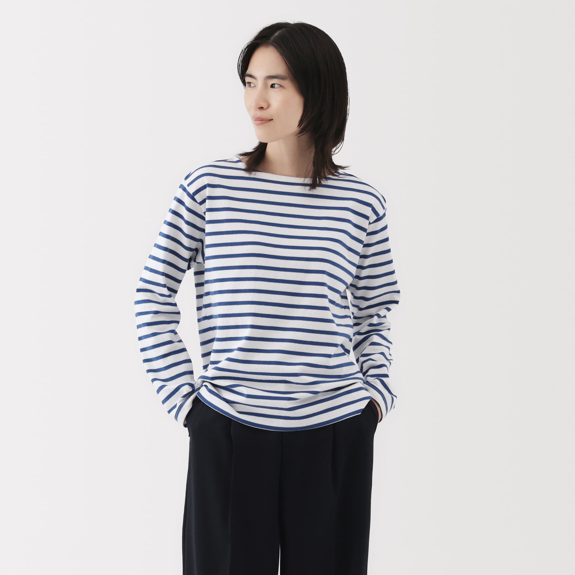 Heavyweight Cotton Boatneck T-Shirt - Image 35