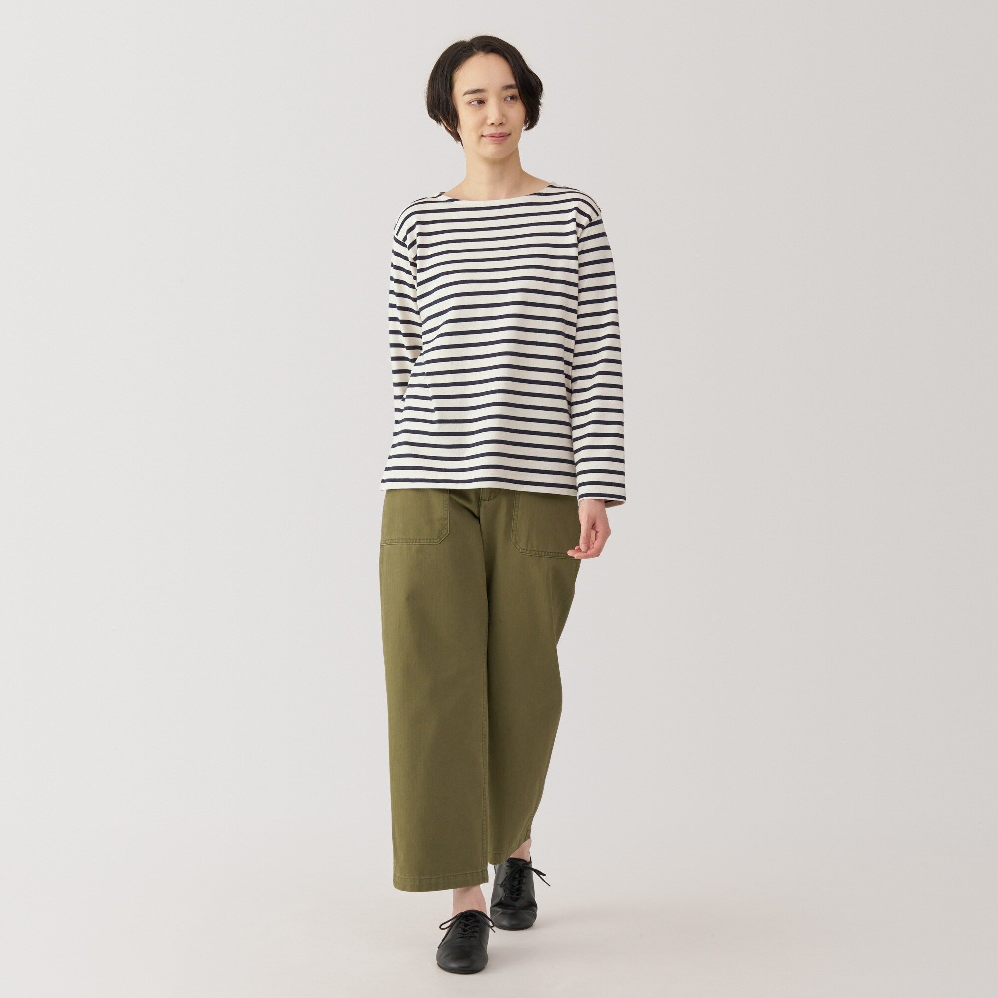Heavyweight Cotton Boatneck T-Shirt - Image 44