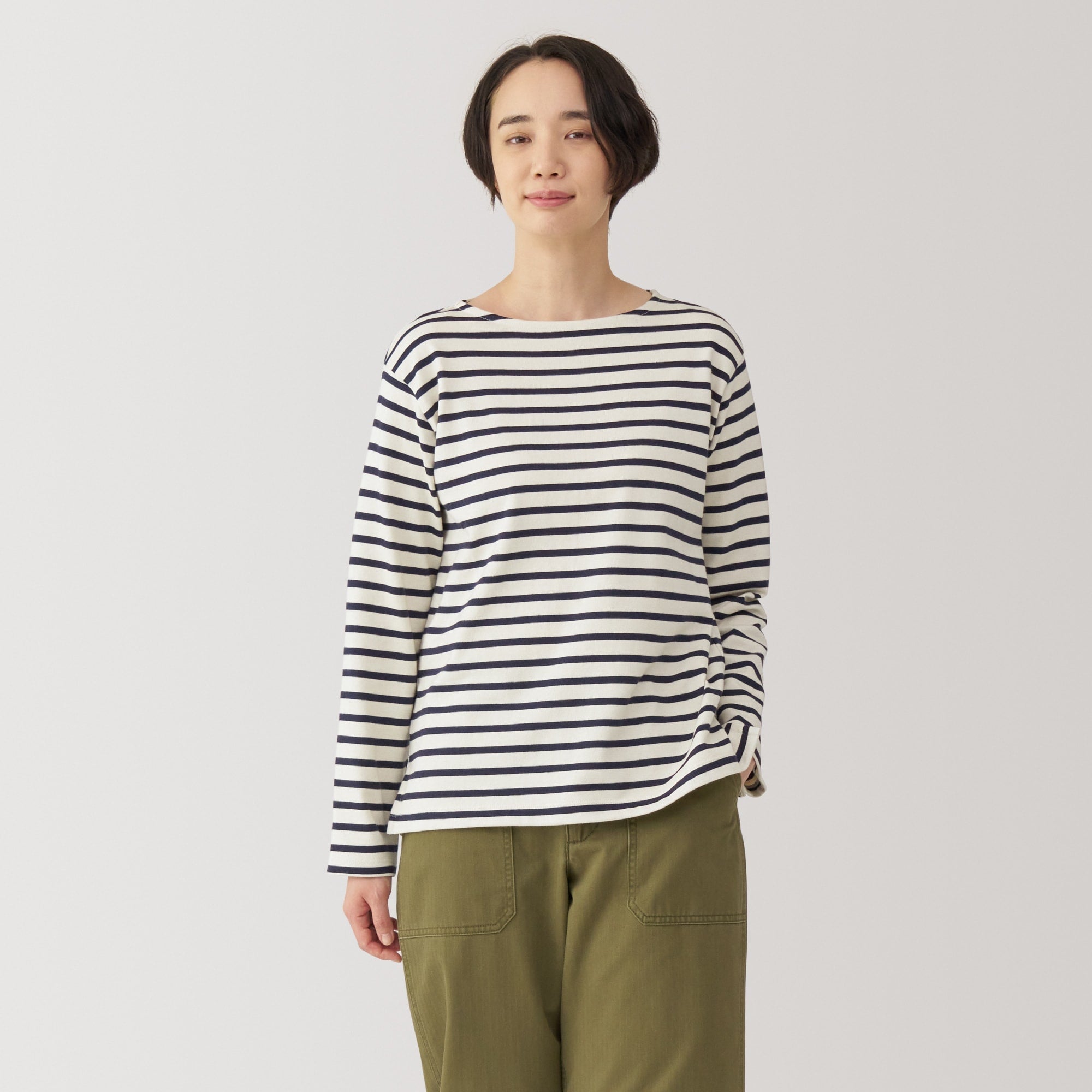 Heavyweight Cotton Boatneck T-Shirt - Image 43