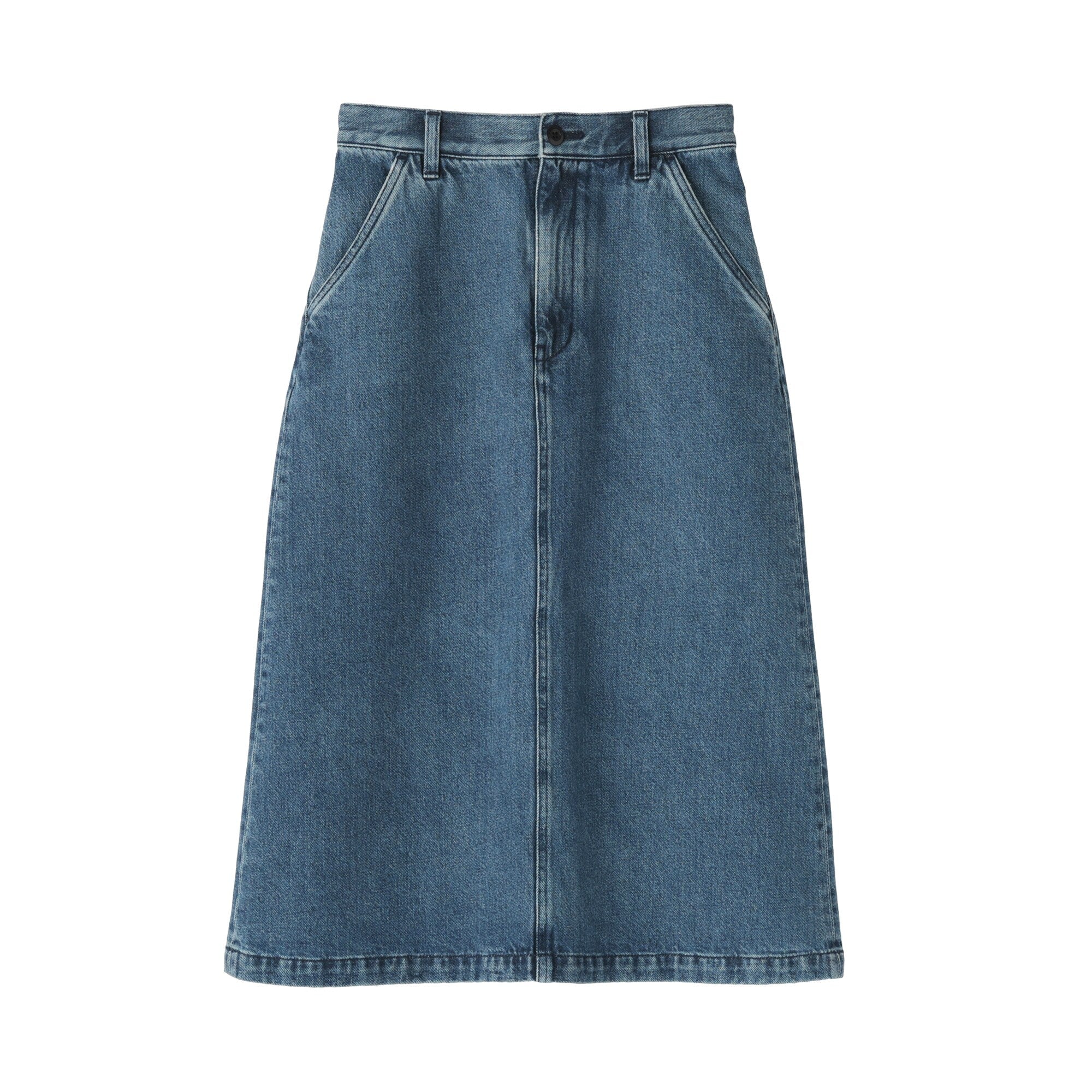 Kapok Blend Denim A-Line Skirt - Image 12