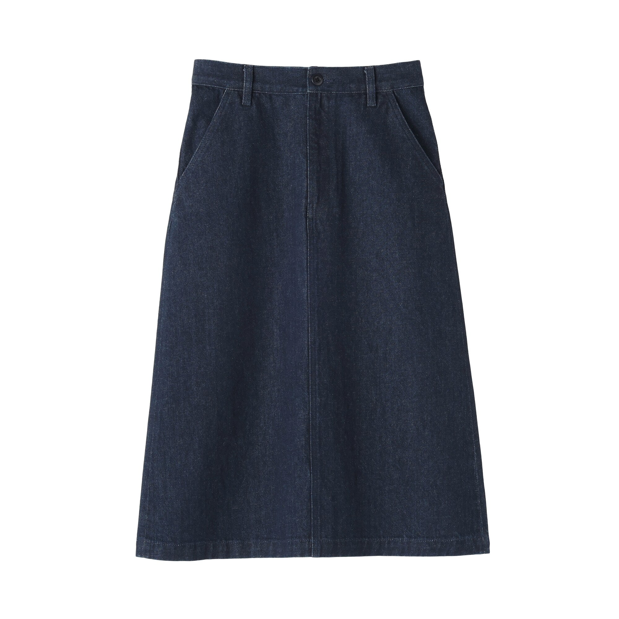 Kapok Blend Denim A-Line Skirt - Image 2