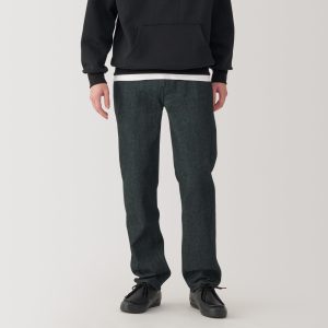 Kapok Blend Straight Denim Trousers
