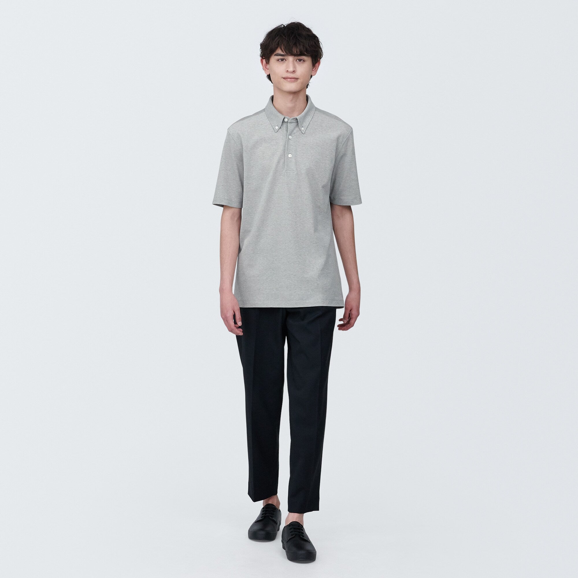 Men's Cool Touch Pique Button Down Polo Shirt - Image 17