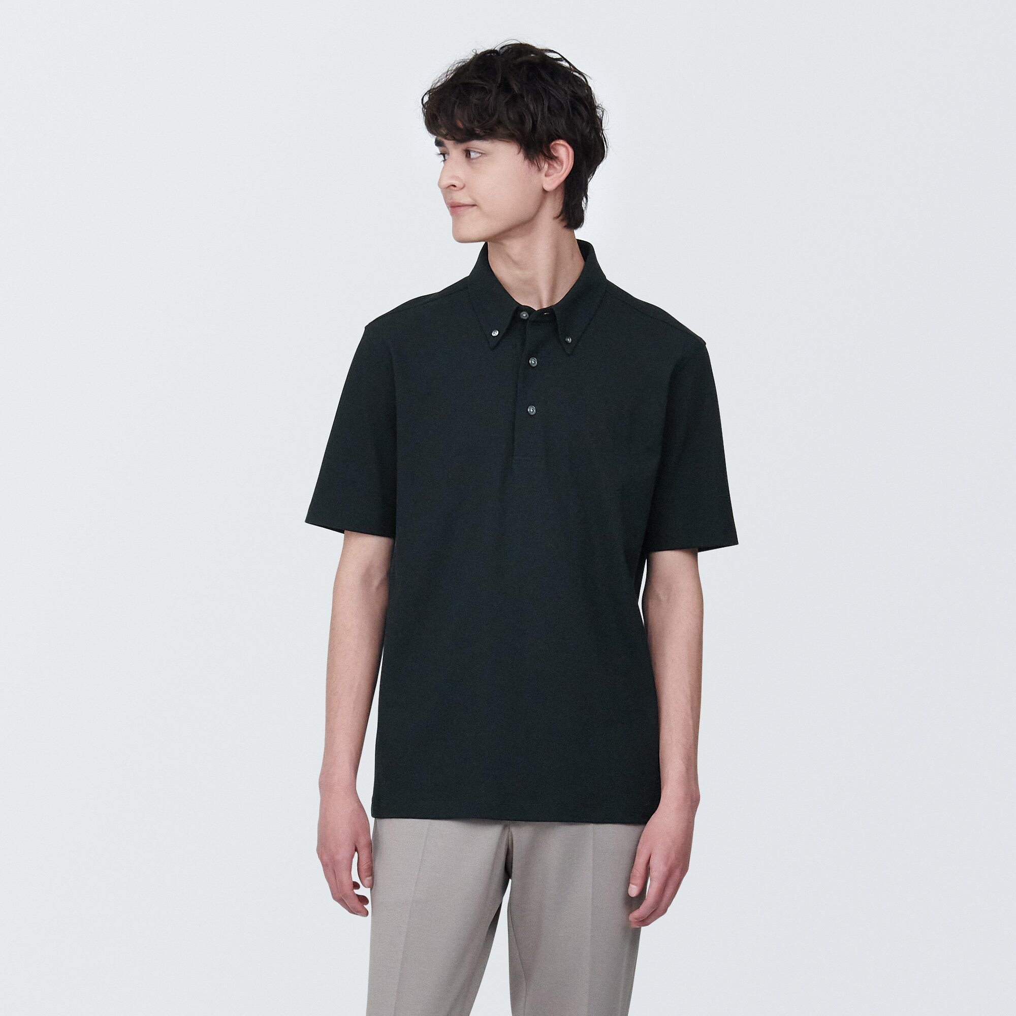 Men's Cool Touch Pique Button Down Polo Shirt - Image 23