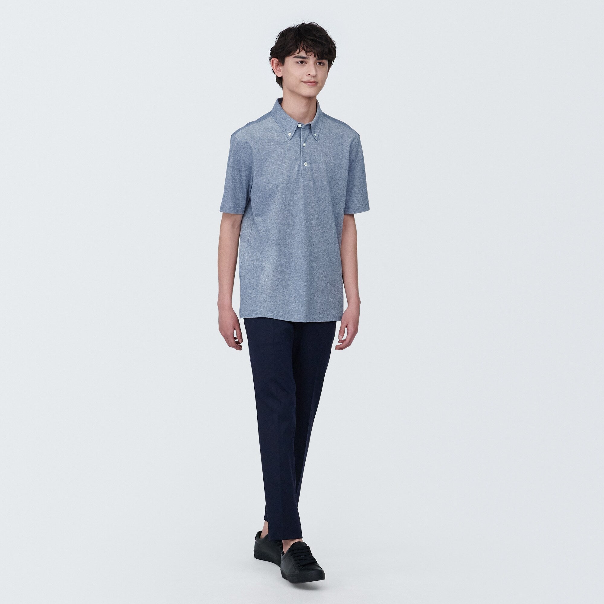 Men's Cool Touch Pique Button Down Polo Shirt - Image 11