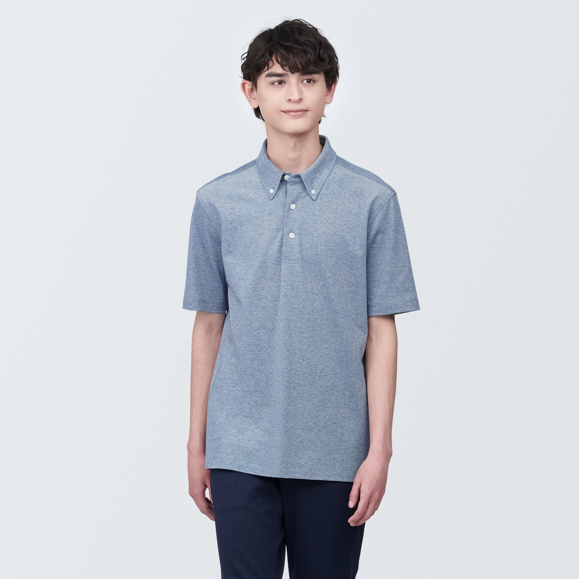 Men's Cool Touch Pique Button Down Polo Shirt - Image 10
