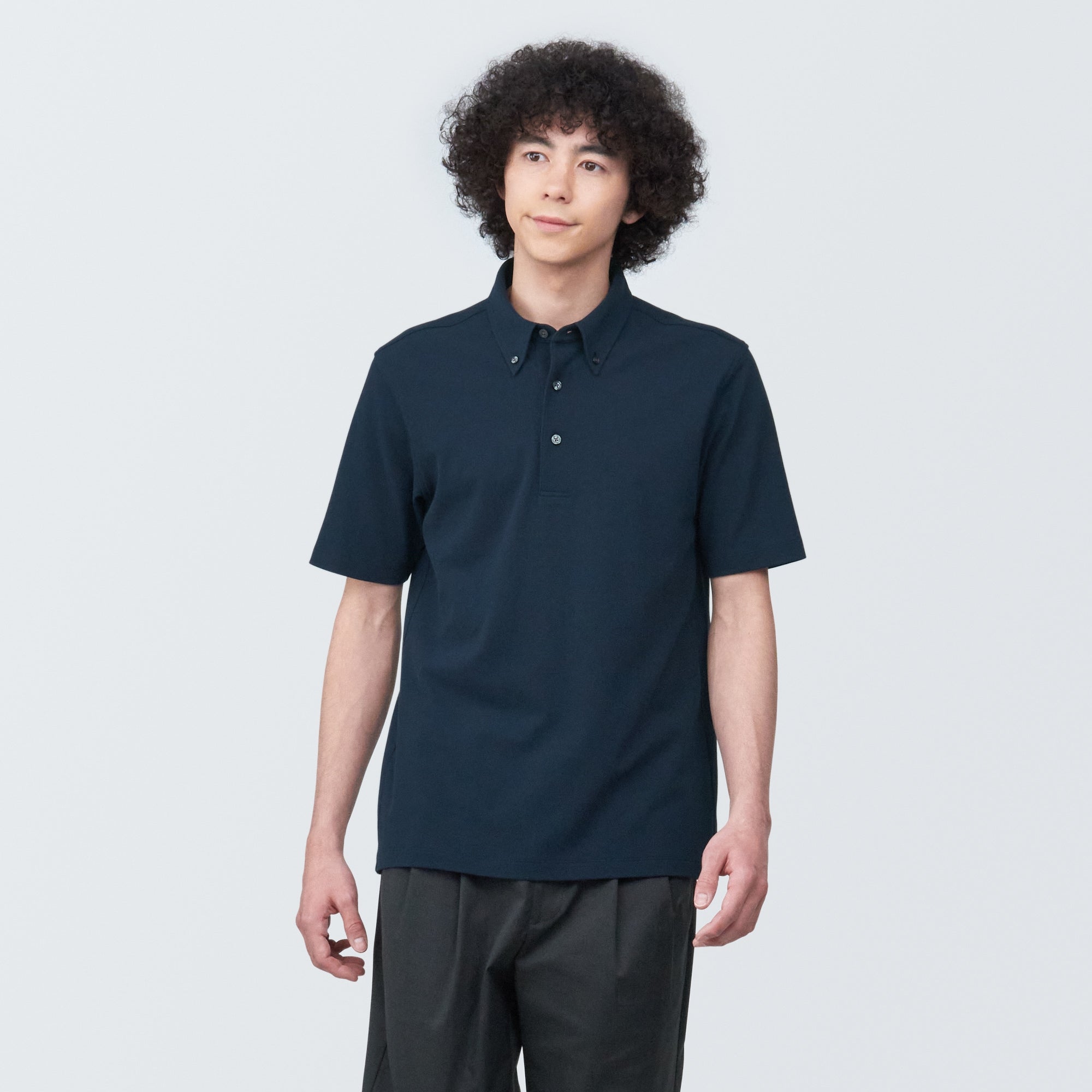 Men's Cool Touch Pique Button Down Polo Shirt - Image 30