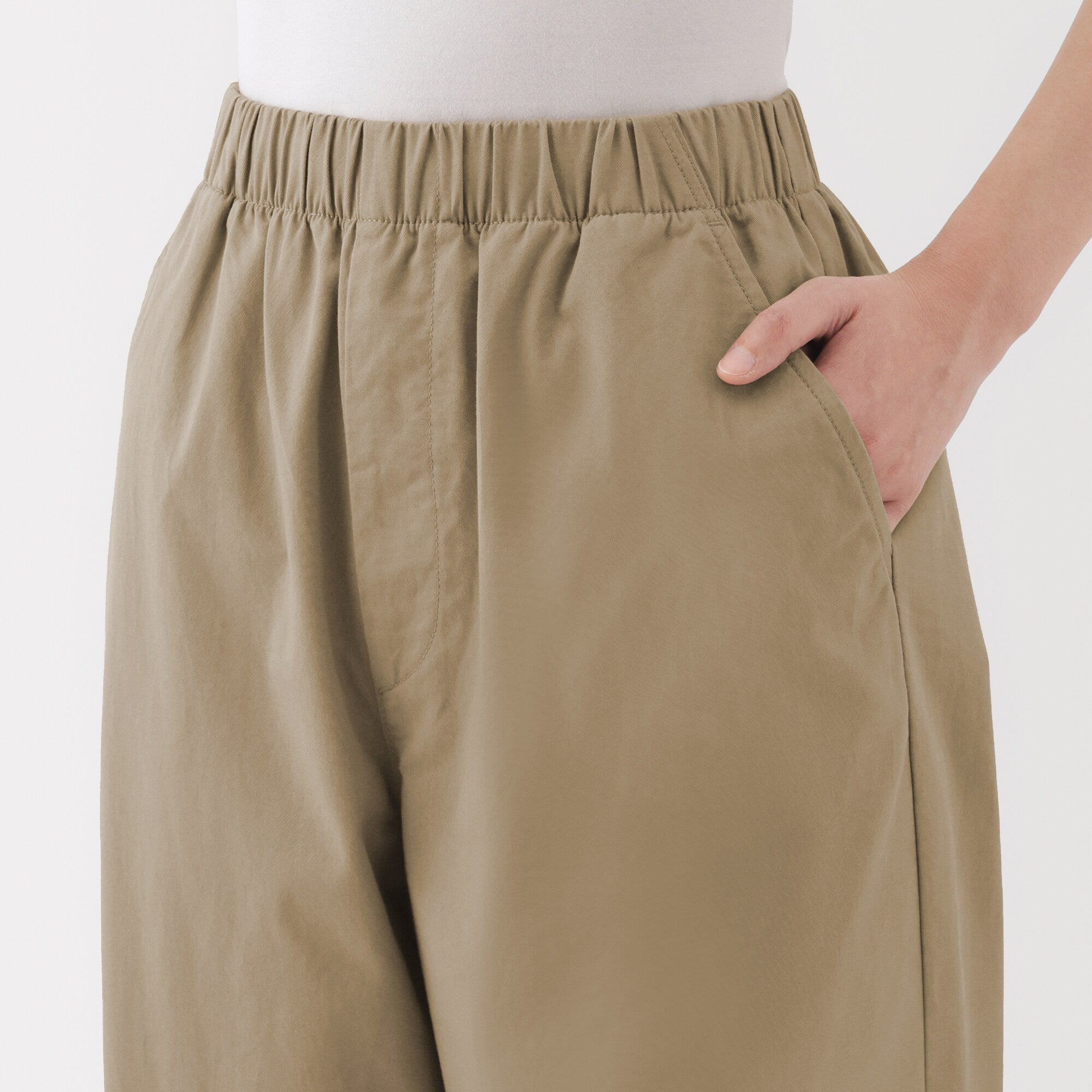 Women's Washed Cotton Easy Tapered Pants - Image 25