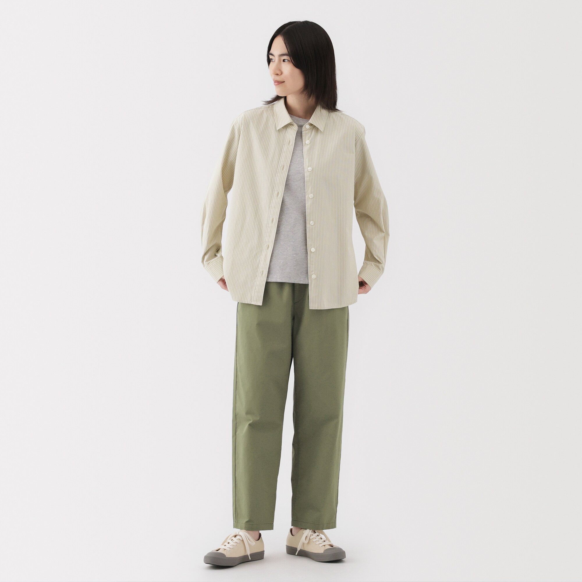 Women's Washed Cotton Easy Tapered Pants - Image 31