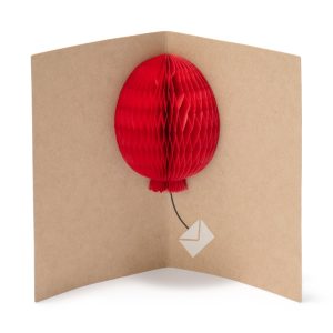 Honeycomb Paper Pop-Up Card - Balloon
