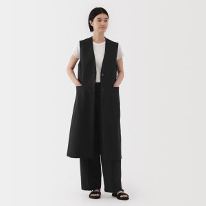Women's Hemp Blend Twill Long Gilet