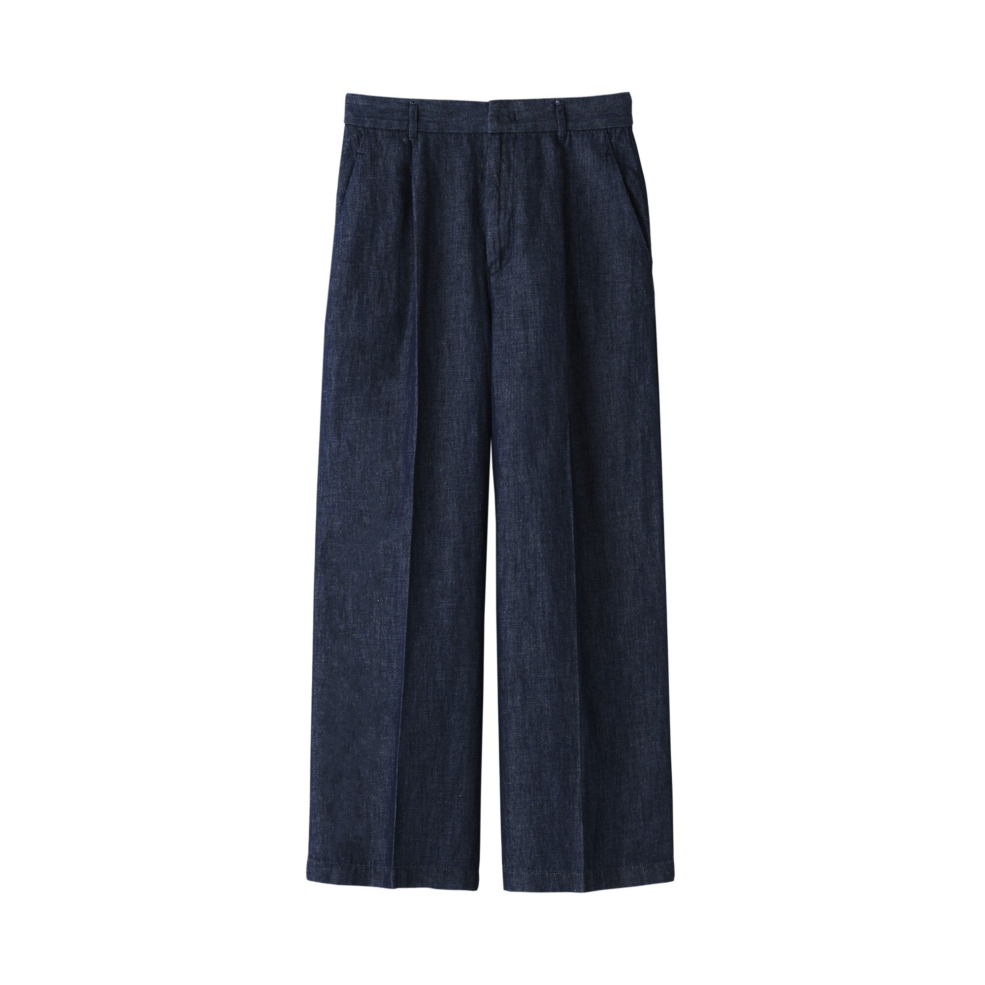 Women's Hemp Blend Denim Darted Wide Pants - Image 2