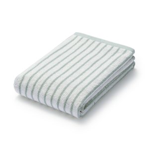 Twin Pile Reversible Stripe Bath Towel