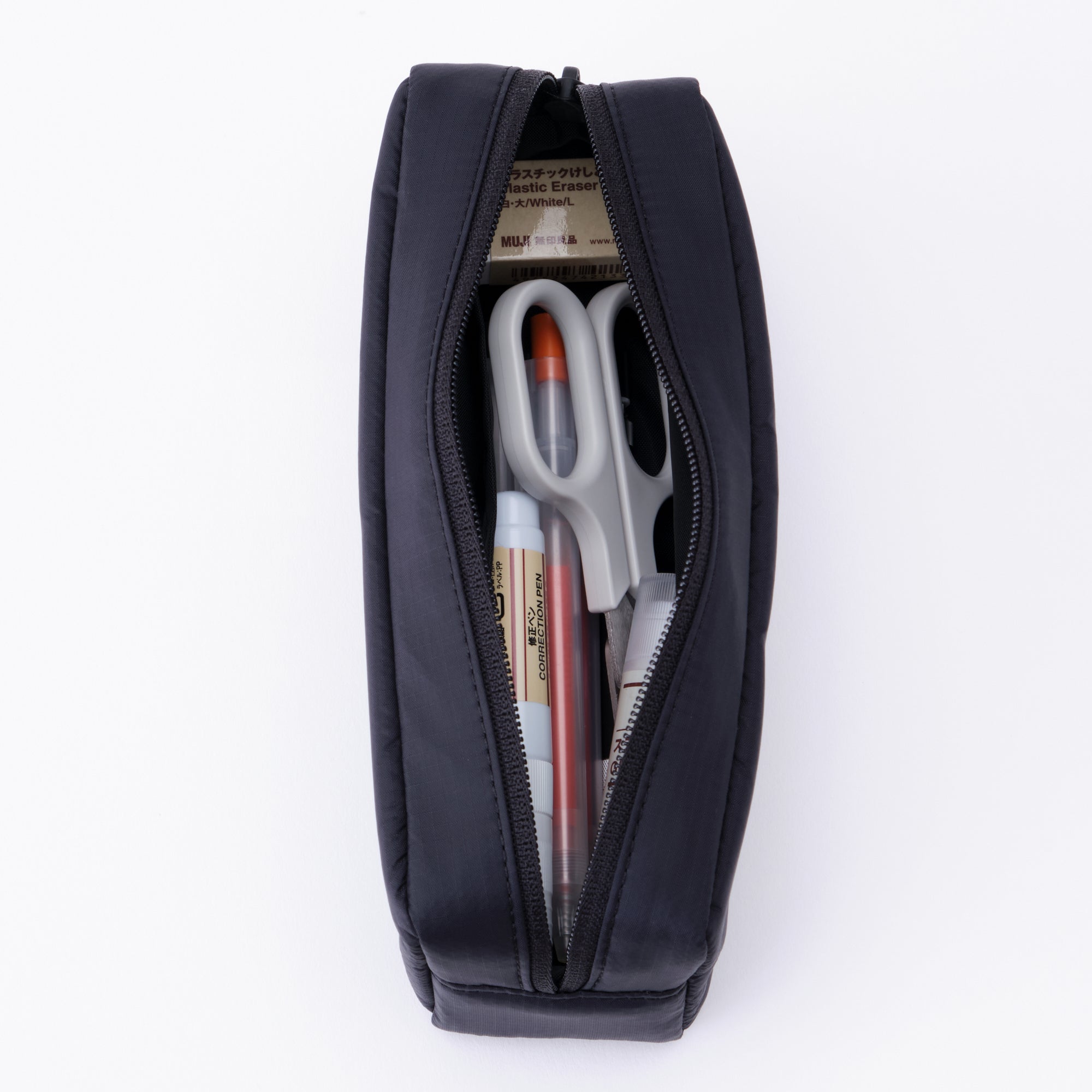 Parachute Cloth Large Pen Case - Black - Image 2