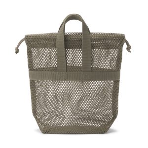 Gusset Mesh Drawstring Bag with Handle - Small