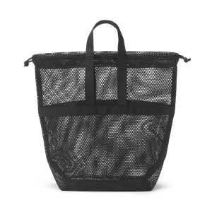 Gusset Mesh Drawstring Bag with Handle - Medium
