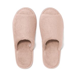 Cotton Pile Open Toe Slippers