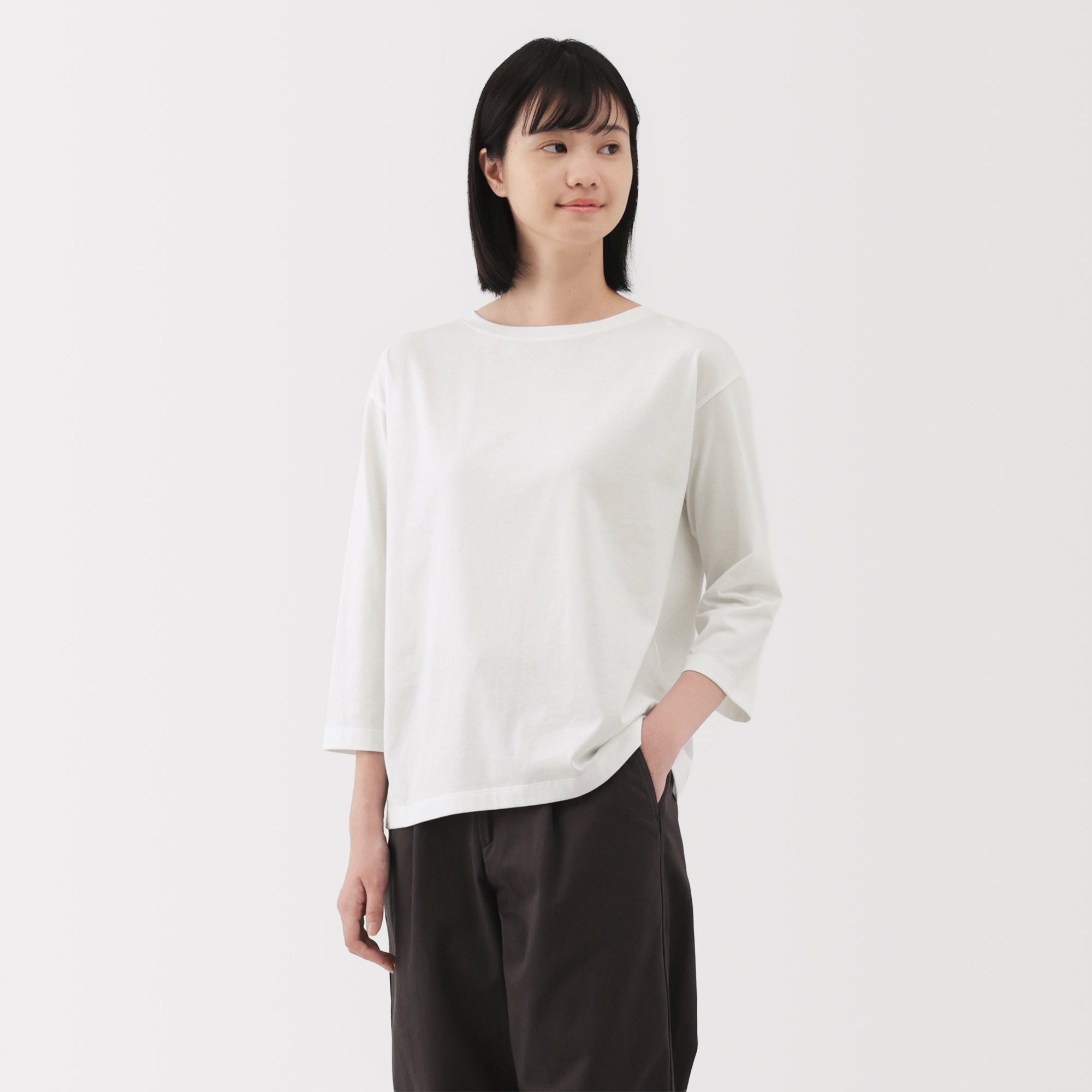 Jersey Boat Neck T-Shirt - Image 11