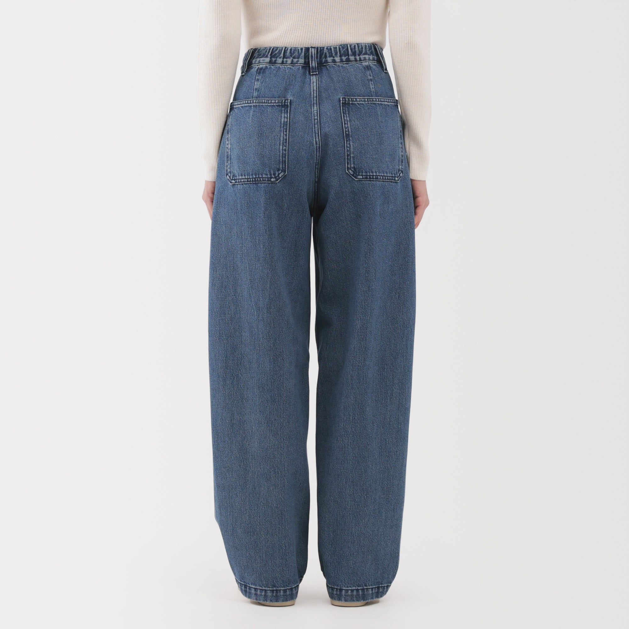 Kapok Denim Wide Tapered Pants - Image 15