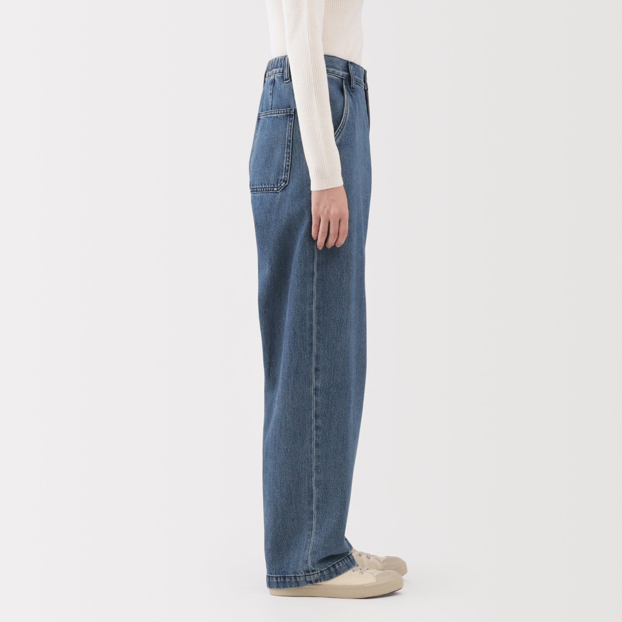 Kapok Denim Wide Tapered Pants - Image 5