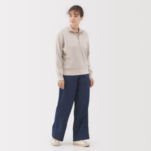 Lightweight Denim Wide Pants