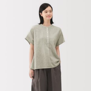 Kapok Blend Double Gauze Blouse