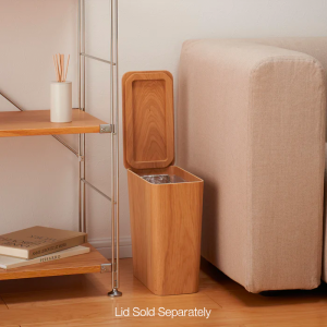 Oak Dust Bin with Wire Frame - No Lid